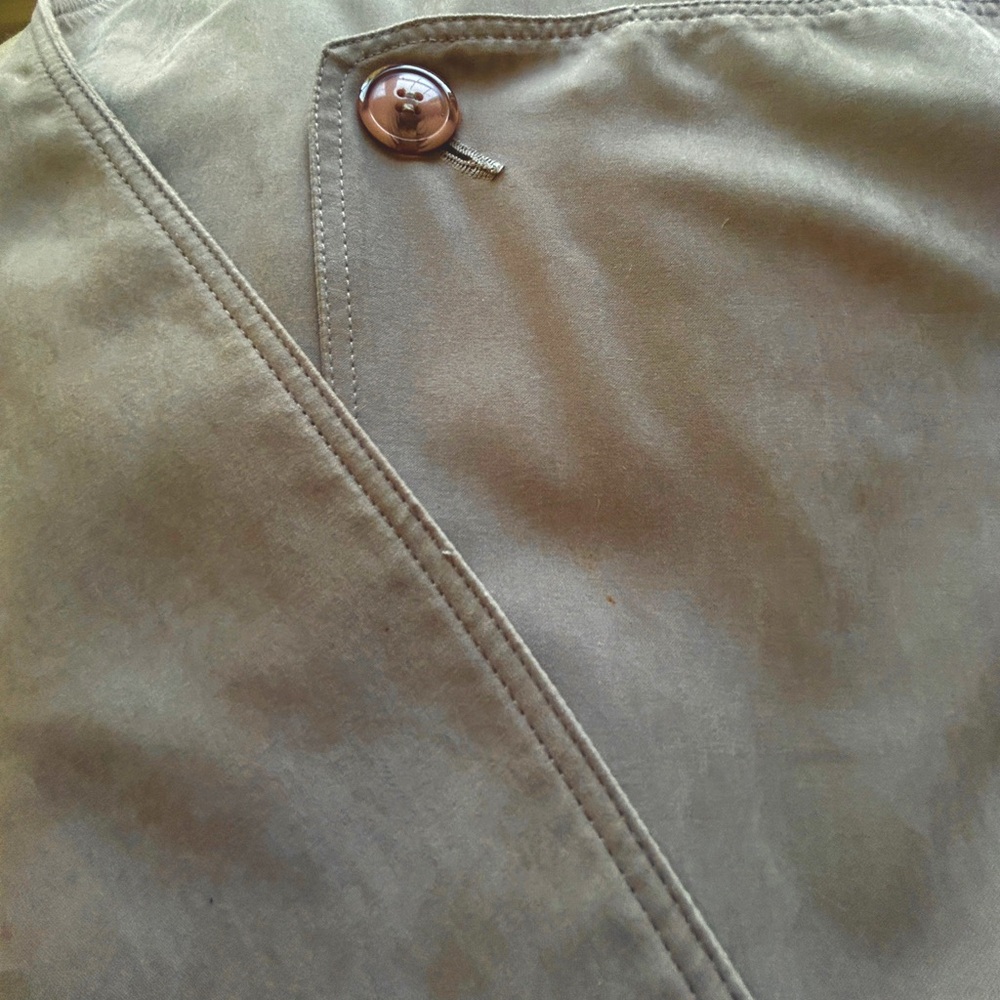 Vintage Brem Rainwear Taupe Tan Trench Raincoat w/ Button Liner - Picture 16 of 16